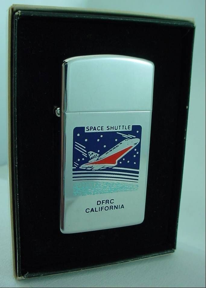 1978 Space Shuttle Slim Line ZIPPO LIGHTER KSC Kennedy Space Center 