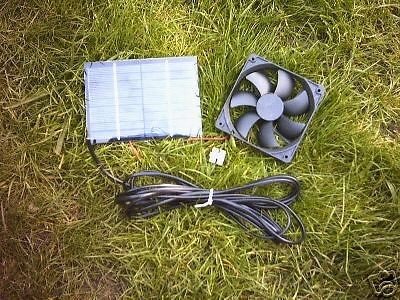 SOLAR PANEL AND 92MM FAN KIT FOR CARAVAN FRIDGE VENTILATION,HE​LPS 