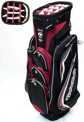 NEW TaylorMade Golf Catalina 3.0 Cart Bag Cardinal / Black / White 