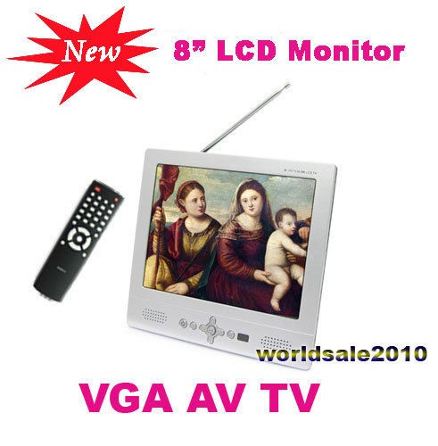 NEW 8 Inch TFT LCD Color screen TV PC VGA vedio monitor