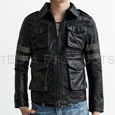 SUPERB RESIDENT EVIL 6   LEON KENNEDYS REAL LEATHER JACKET   FOR 