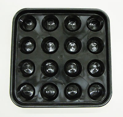 Pool   Billiard Ball Tray holds 16 Standard 2 1/4 Size Balls Black