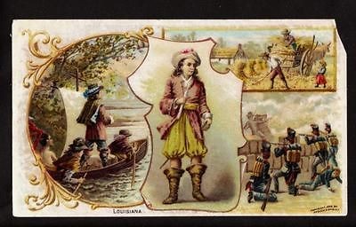 1892 boat louisiana ariosa arbuckle coffee victorian trade card