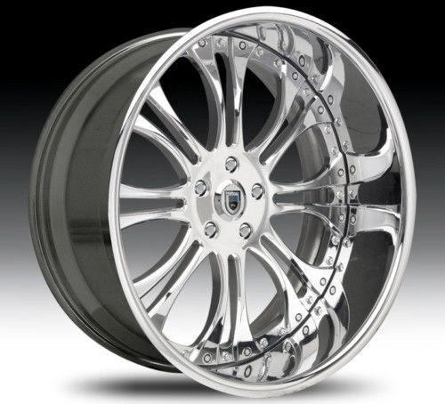 24 Asanti AF132 Chrome Wheels Rims 2 Piece