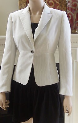 Tahari By Arthur S Levine Womens striped Blazer Sz 6P GUC