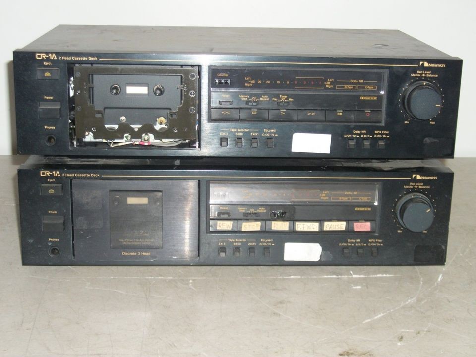 Lot Of 2 Nakamichi CR 1A Cassette Decks Tape Players