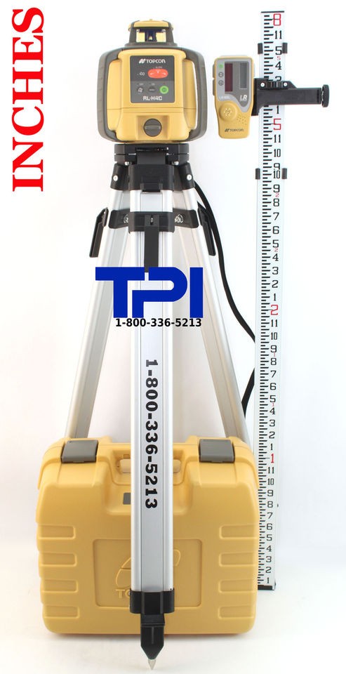 TOPCON RL H4C SELF LEVELING ROTARY SLOPE LASER LEVEL + TRIPOD & INCES 