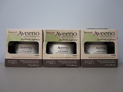 AVEENO RESTRUCTURING TREATMENT CREAM   FIRM   LOT OF 3   EACH 1.7oz 