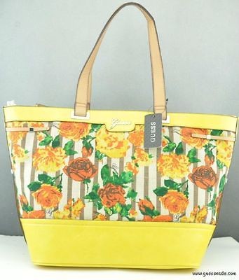 NWT Handbag GUESS Azura Totes Ladies Yellow Authentic USA