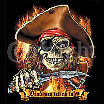 PLUS SIZE SLEEP TEE Dead Men Tell No Tales Pirate OSFA To 4X FREE 