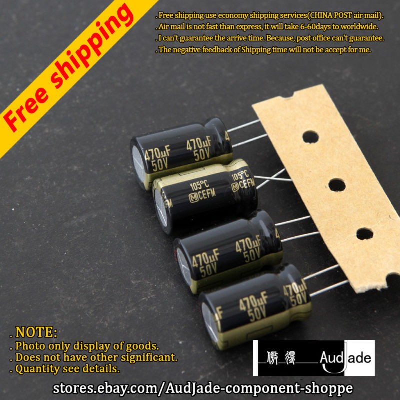 8PCS 470uF 50V Panasonic FM Hi Fi AUDIO CAPACITORS NEW