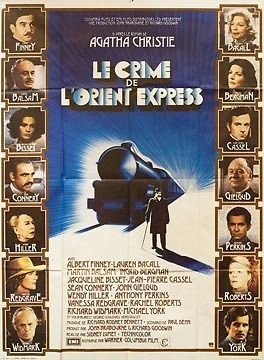 MURDER ON THE ORIENT EXPRESS Original 1974 French Poster Sidney Lumet