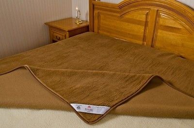 100%WOOL BLANKET CAMEL SIZE EMPEROR 290X220CM WOOL4YOU HIGH QUALITY 