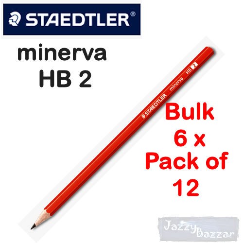 72 (6x12 Pk) BULK STAEDTLER Minerva HB2 Lead Pencils Pack School 