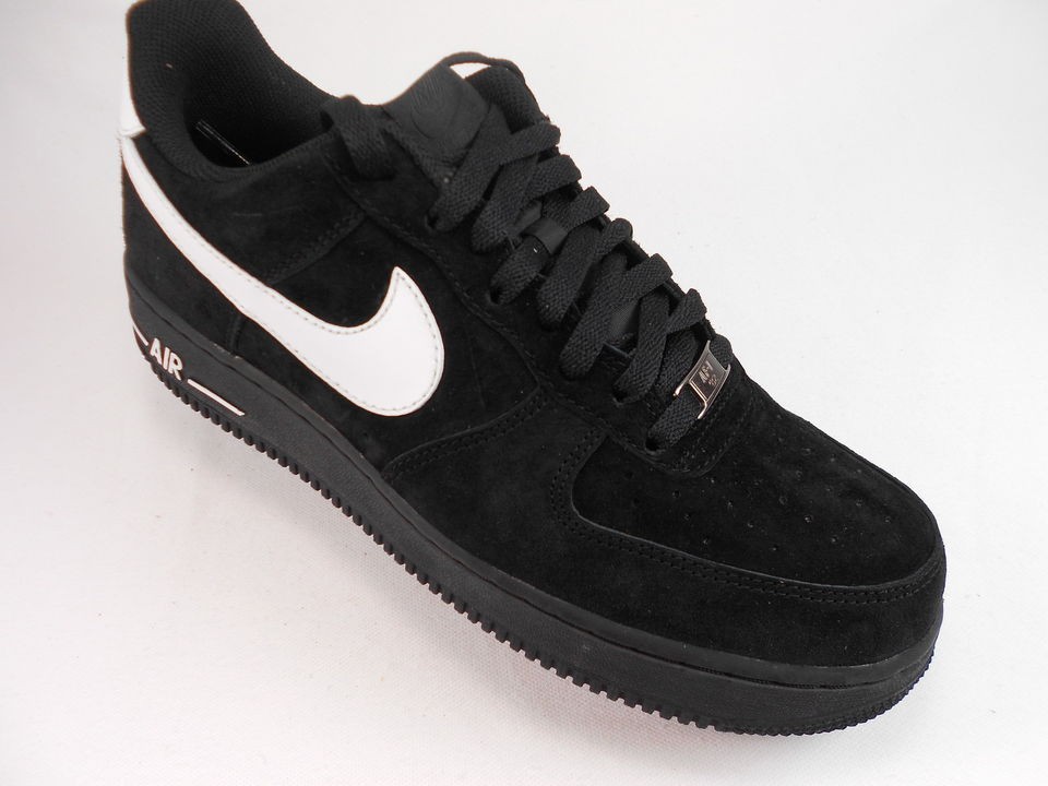 NIKE AIR FORCE 1 07 MENS BLACK/WHITE SHOES, #315122057