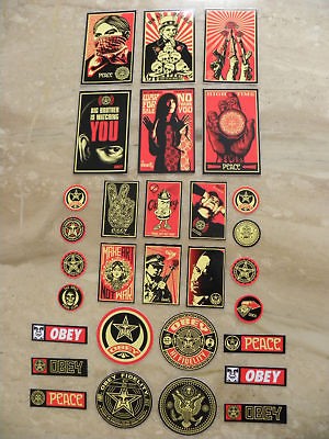 Obey Giant Shepard Fairey MEGA LOT 30 Stickers Kaws 