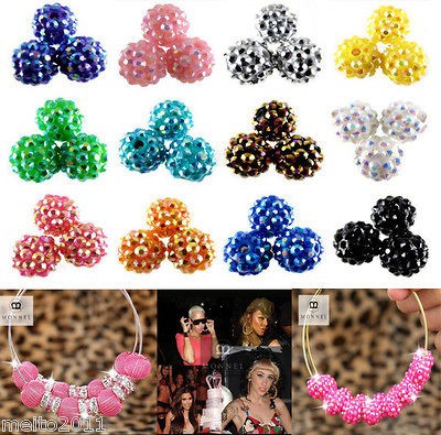   wholesale jewelry Basketball wives lotsShamballa bead Ball AB Hoop