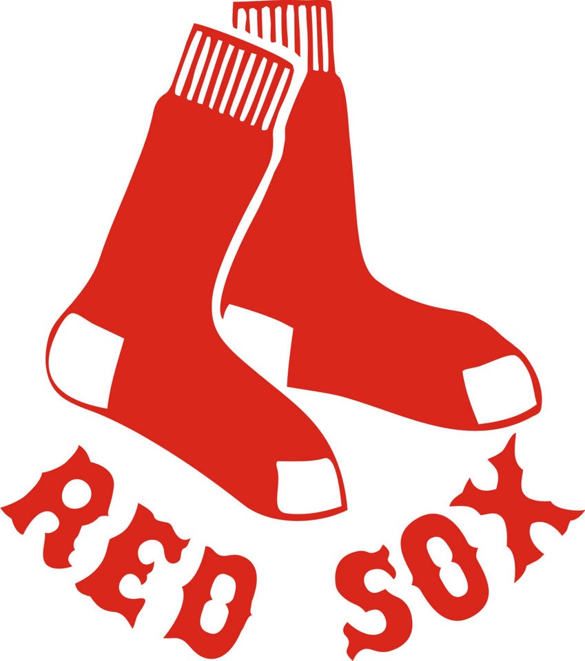 Boston Red Sox Bean Bag Toss Cornhole vinyl decals 11.5x13 Each 