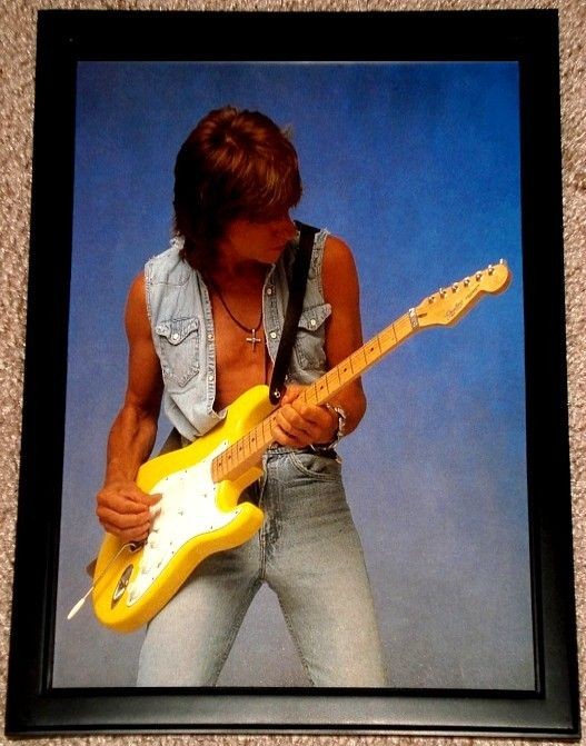 JEFF BECK FENDER SIGNATURE STRATOCASTER FRAMED PORTRAIT TRIBUTE