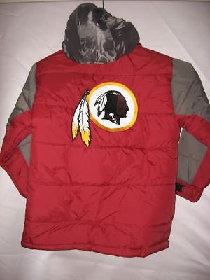 Washingtong Redskins Red NFL Youth Bubble Hoody Jacket Large   Jersey 