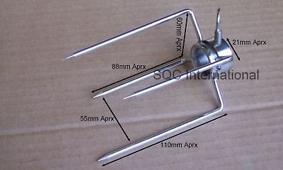 22mm Stainless steel spit roast rotisserie prongs/forks