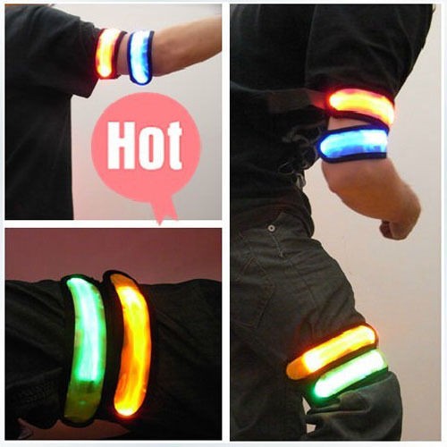 Cool Led Safety Reflective Belt/strap Snap Wrap Wrist/Ankle/Armband 