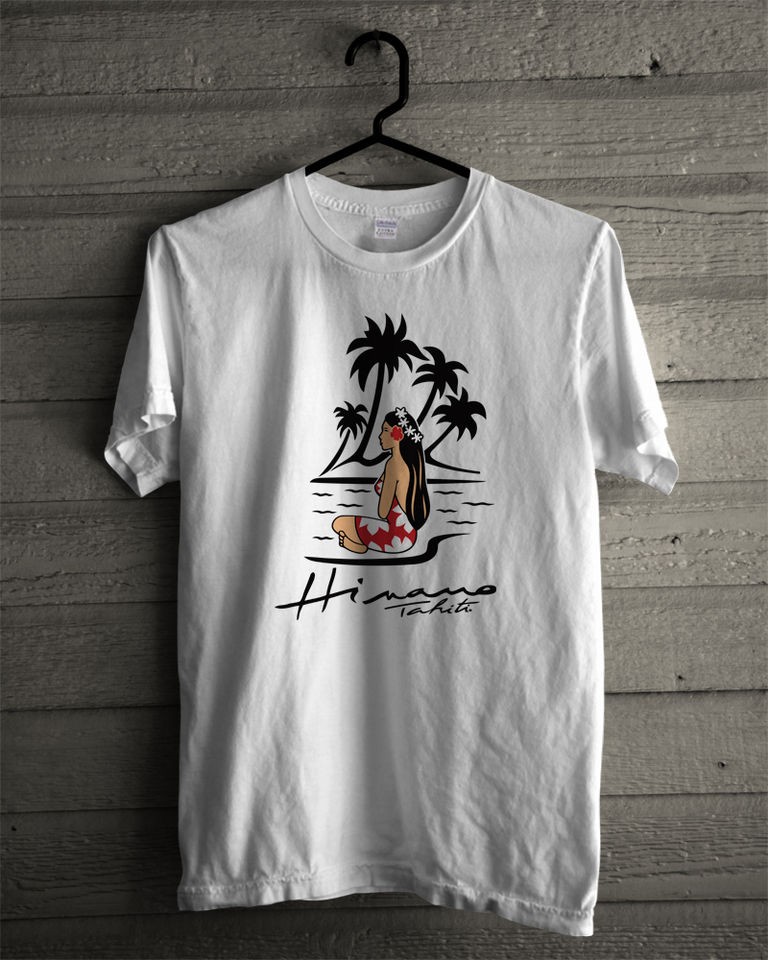 New Hinano Tahit Beer Hawaii T Shirt Tee Size L (S to 3XL av)