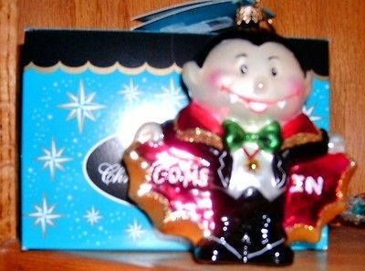 BRAND NEW RADKO HALLOWEEN TRANSYLVANIA DINER DRACULA ORNAMENT w/ RADKO 