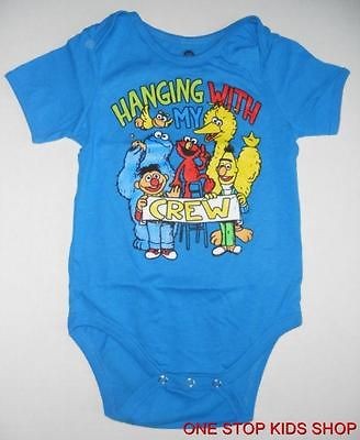   12 18 24 M Creeper BODYSUT Onesie Shirt ELMO Big Bird Bert Ernie