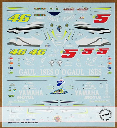 STUDIO 27 DECAL for TAMIYA 1/12 YZR M1 MOTO GP 05 ROSSI