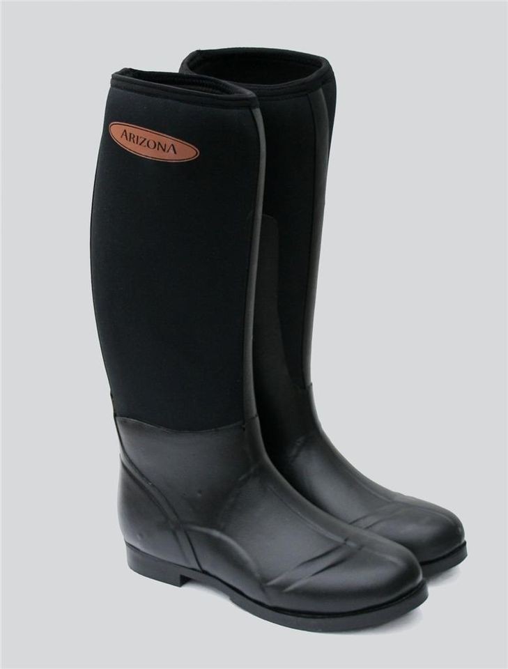 QUALITY NEOPRENE RIDING Waterproof BOOTS Comfortable Boot BLACK Size 4 