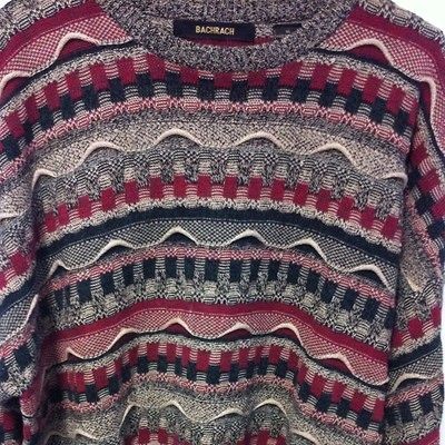 Bachrach Texture Stripes Bill Cosby TUNDRA Style Ugly Sweater XL