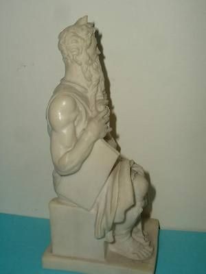 alabaster classic figurine sculptor A. Santini made in Italy Mose