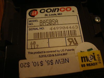 coinco bill accepter long cord mdb BA50SA MEI READY ACEPTS NEW $5, $10 