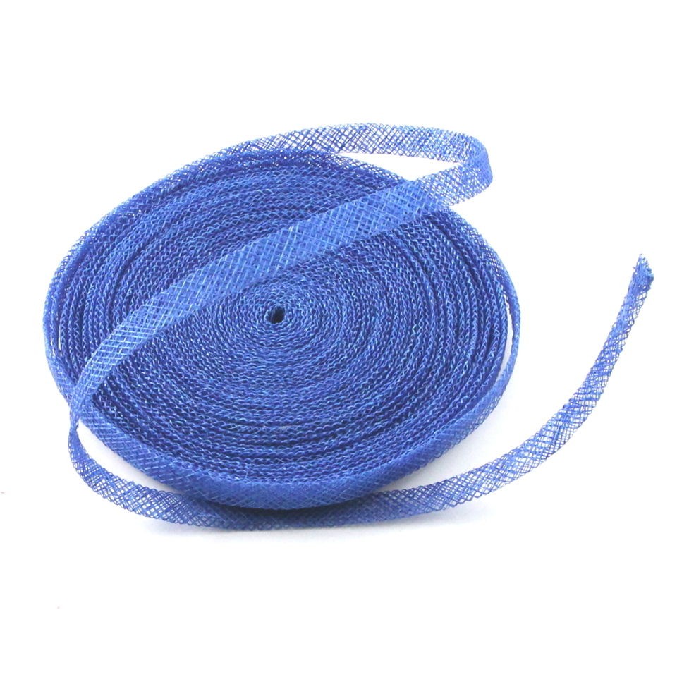 Sinamay Bias Binding/Ribbon 1cm (Price per 1.2m)   Blue   Millinery 