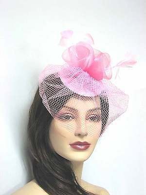 Fascinator Hats Wedding Party, Birdcage, hair clip Bridal 