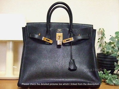   HAC32 CHEVRE DE COROMANDEL(CDC) BLACK / GOLD THE MODEL OF THE BIRKIN