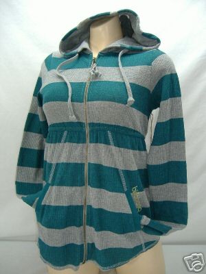 Womens XS BILLABONGAkir​aZip Hoodie Jacket Teal Gray