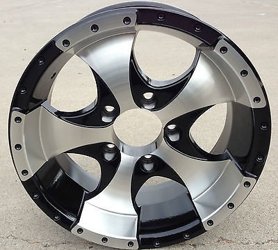   Ion Black Wheel/Rim 5 on 4.5 (RV, Boat, Custom Trailer Wheels