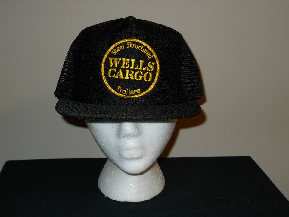 Vtg Wells Cargo Steel Trailers Snapback trucker hat/cap  70s/80s