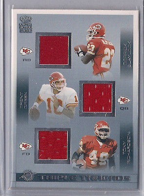 2002 Crown Royale Green Blaylock Richardson 3 jersey card Kansas City 