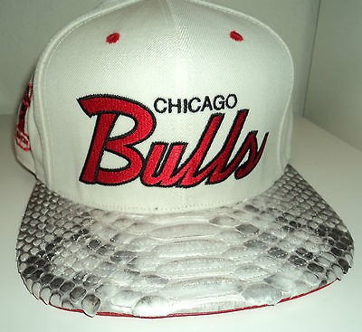 CHICAGO BULLS SNAKESKIN SNAPBACK STRAPBACK PYTHON SNAKE CUSTOM READY 2 