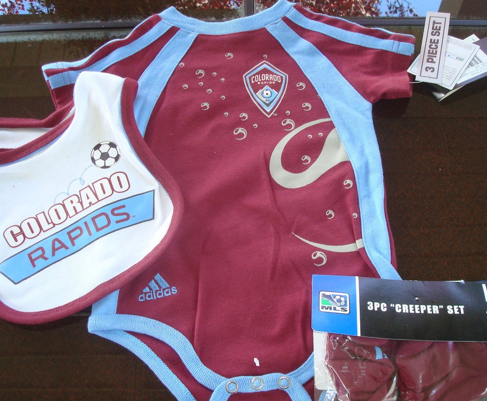 Colorado Rapids Adidas MLS Infant Onesie Jersey ,Bib & Bootie add 