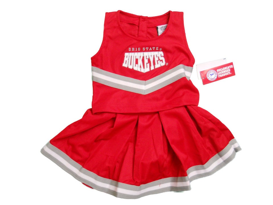 OHIO STATE BUCKEYES 2 PIECE TODDLER CHEERLEADER OUTFIT NWT