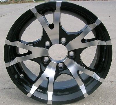   T07 Black Wheel/Rim 5 on 4.5 (RV, Boat, Custom Trailer Wheels