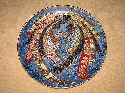 GOLD IMARI 12 Charger Plate Japan Asian Enamel Porcelain Fine Gold 