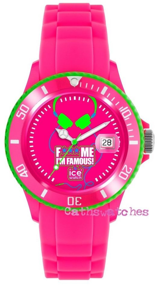 Genuine Ice Watch F*** Me Im Famous Fluo Pink Head Strap Unisex or 