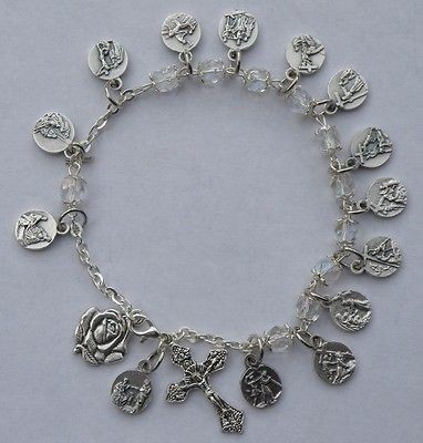 Stations of The Cross Charm Rosary Bracelet (Italy)