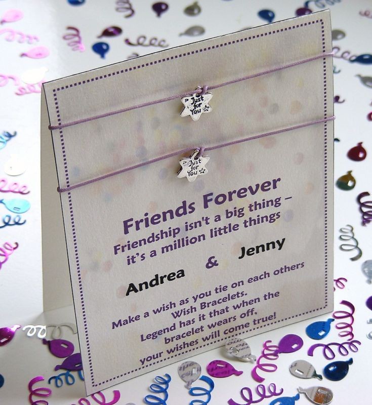 Personalised Best Friendship Wish Bracelet Duo Gift