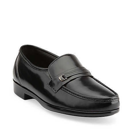 Bostonian Mens PRESCOTT Black Leather Slip On Dress Shoes 29052 on ...